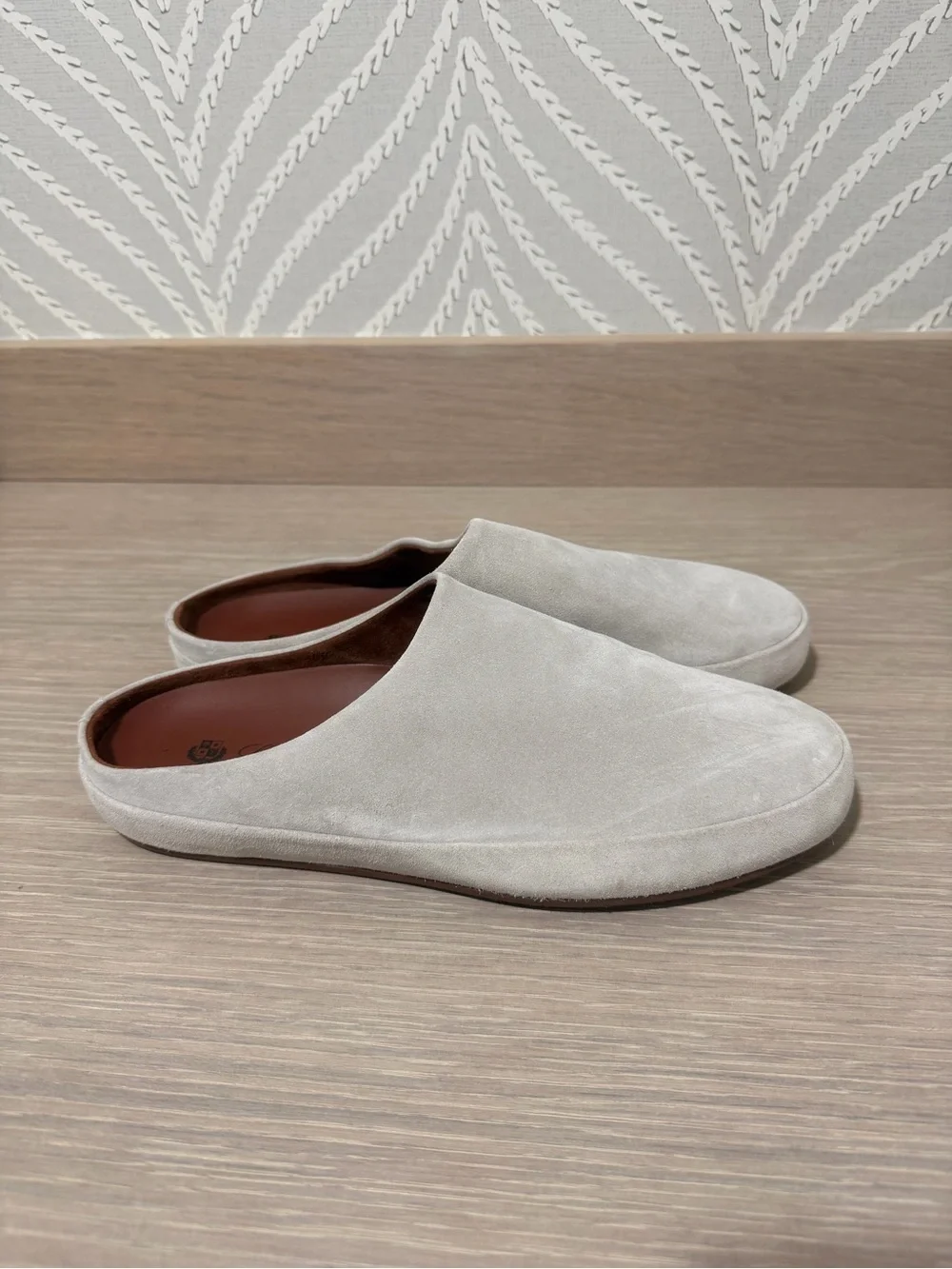 Loro Piana Men’s Beige Suede Slip-On Mules Shoes Size 41 Brand New ( No Box )